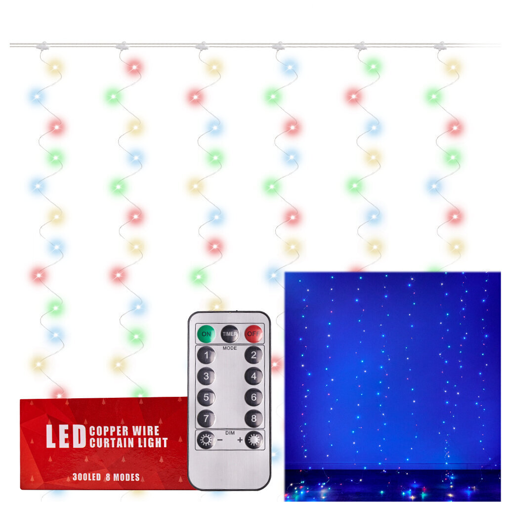 Jõulutuled 300 LED, 3 m hind ja info | Jõulutuled | kaup24.ee