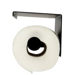 Держатель для туалетной бумаги с полочкой, черный цена и информация | Аксессуары для ванной комнаты | kaup24.ee