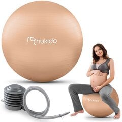 Aeroobikapall Nukido, 65 cm, pruun цена и информация | Гимнастические мячи | kaup24.ee