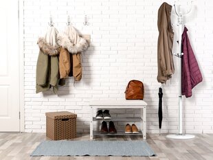 Вешалка для одежды ModernHome, белая, 168 см. цена и информация | Вешалки и мешки для одежды | kaup24.ee