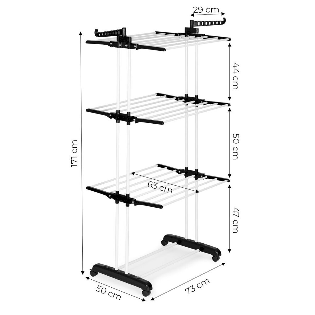 Vertikaalne pesukuivatusrest, 171 cm hind ja info | Pesukuivatusrestid ja aksessuaarid | kaup24.ee
