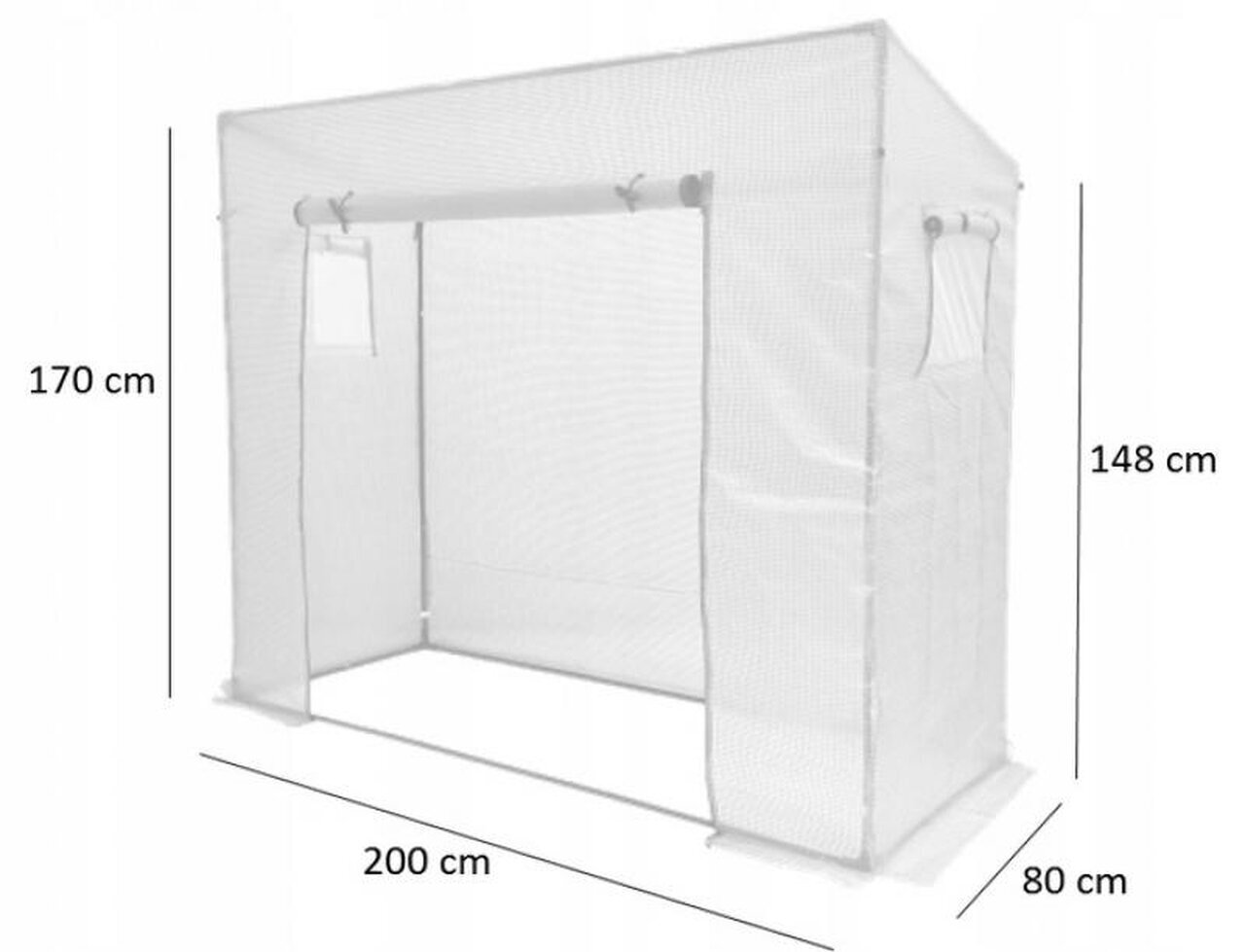 Kasvuhoone Ikonka 200x80x170/148 cm цена и информация | Kasvuhooned | kaup24.ee