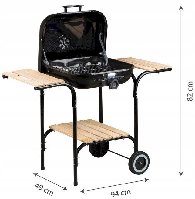 Aiagrill reguleeritava grilliga Modern Home, 94x49x82 cm, must hind ja info | Grillid | kaup24.ee