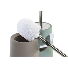 Щетка для унитаза DKD Home Decor 9 x 9 x 37 cm Серый Бежевый Позолоченный Белый Смола Светло-серый (2 штук) цена и информация | Аксессуары для ванной комнаты | kaup24.ee
