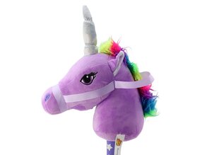 Pehme ükssarviku pea pulgal Hobby Horse koos helidega, lilla hind ja info | Imikute mänguasjad | kaup24.ee