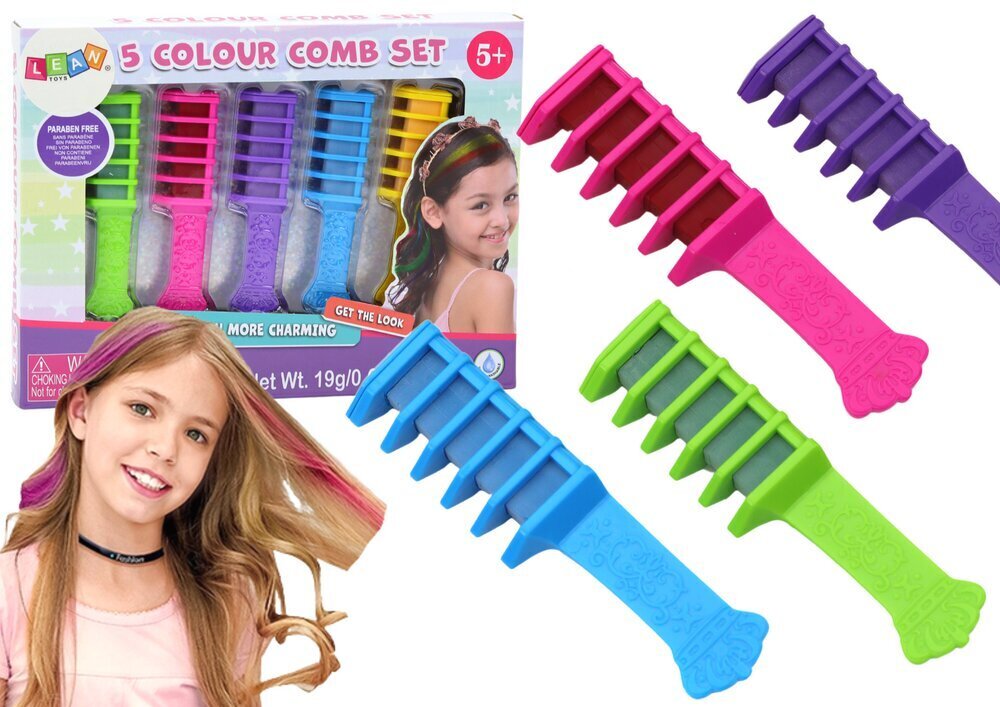 Juuksevärvimis kammide komplekt, 5 tk hind ja info | Tüdrukute mänguasjad | kaup24.ee