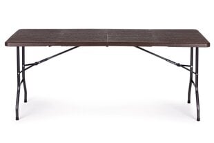 Складной банкетный стол для сада, ModernHome, 180 см, темно-коричневый цена и информация | Садовые столы и столики | kaup24.ee