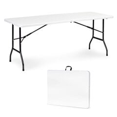 Складной банкетный стол для сада, ModernHome, 180 см, белый цена и информация | Садовые столы и столики | kaup24.ee