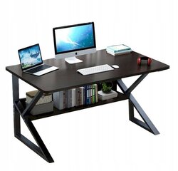 Компьютерный стол, офисный стол с полкой, 100 см. x 60 см, черный цена и информация | Компьютерные, письменные столы | kaup24.ee