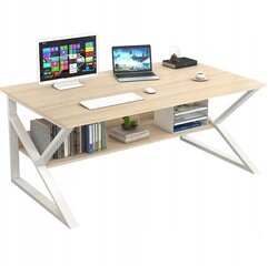 Компьютерный стол, офисный стол с полкой, 100 см. x 60 см, светло-коричневый цена и информация | Компьютерные, письменные столы | kaup24.ee