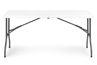 Складной банкетный стол для сада, ModernHome, 153 см, белый цена и информация | Садовые столы и столики | kaup24.ee