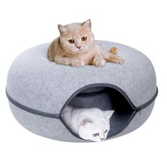 Туннельная лежанка для собак и кошек XXL, серая цена и информация | Лежаки, домики | kaup24.ee