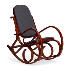Кресло-качалка, серое и коричневое цена и информация | Кресла в гостиную | kaup24.ee