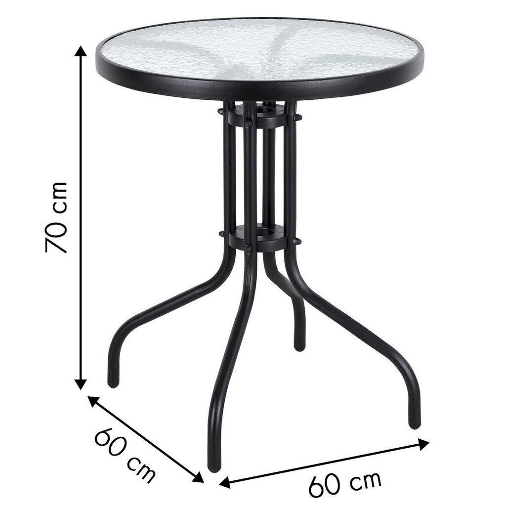 Aialaud, 60 cm, must цена и информация | Aialauad | kaup24.ee