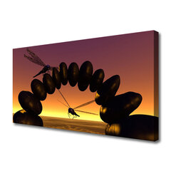 Seinapilt lõuendil Dragonflies Stones Art цена и информация | Картины, живопись | kaup24.ee
