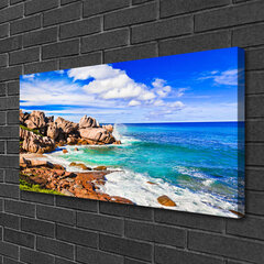 Seinapilt lõuendil Beach Rocki meremaastik hind ja info | Seinapildid | kaup24.ee