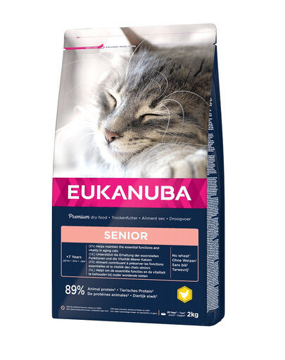 Eukanuba Cat Senior vanematele kassidele kana ja maksaga, 2 kg hind ja info | Kuivtoit kassidele | kaup24.ee