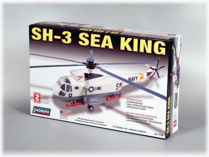 Plastikust mudelikomplekt Linberg (USA) - SH-3 Sea King helikopter цена и информация | Liimitavad mudelid | kaup24.ee