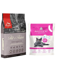 Orijen Fit&Trim täiskasvanud kassidele, 5,4 kg + Aristocat silikoonist allapanu, 3,8 l hind ja info | Kuivtoit kassidele | kaup24.ee