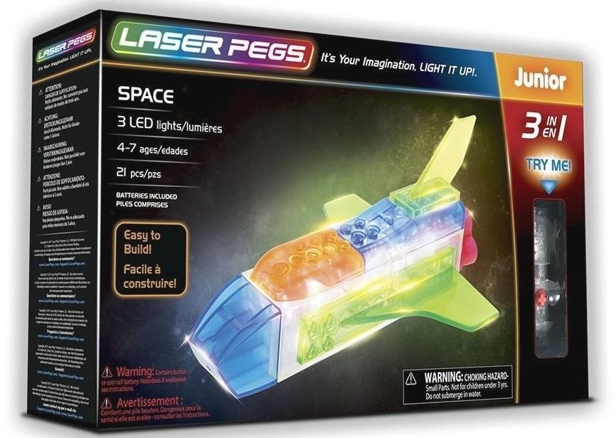 Konstruktor Laser Pegs 3in1 Space, 21 tk цена и информация | Klotsid ja konstruktorid | kaup24.ee