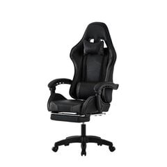 Игровое кресло Draco чёрное с подставкой для ног цена и информация | Офисные кресла | kaup24.ee