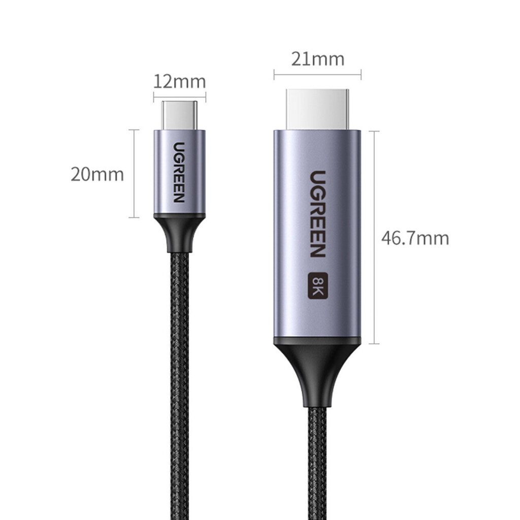 Ugreen USB-C/HDMI, 1.5 m hind ja info | Kaablid ja juhtmed | kaup24.ee