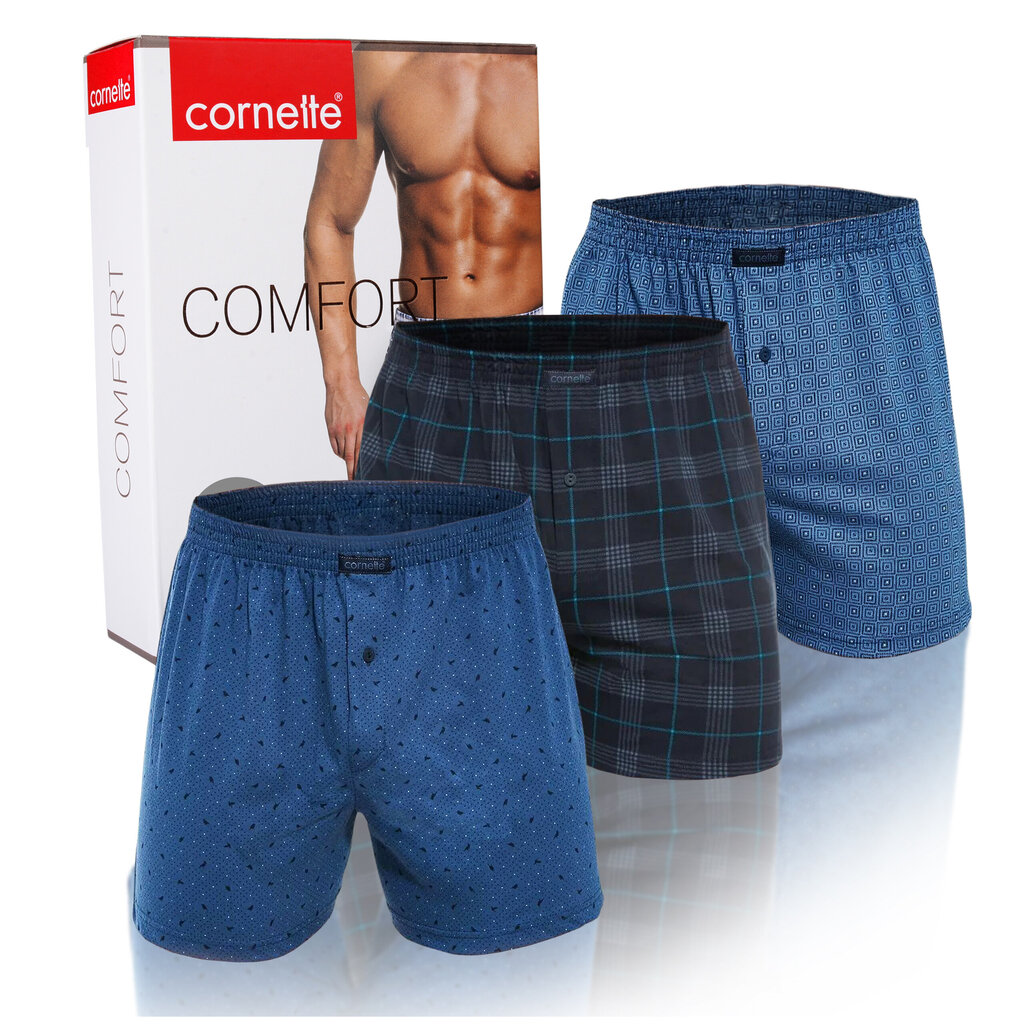 Boxersortsid Cornette, puuvillased, BM002, Comfort, 3 tk, цена и информация | Meeste aluspesu | kaup24.ee