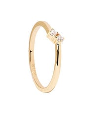 PDPAOLA Couplet Essentials Minimalist gold-plated ring with zircons AN01-872 цена и информация | Кольцо | kaup24.ee