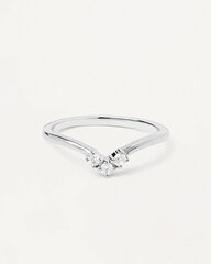 PDPAOLA Decent Silver Ring with Cubic Zirconia Mini Crown Essentials AN02-826 цена и информация | Кольцо | kaup24.ee