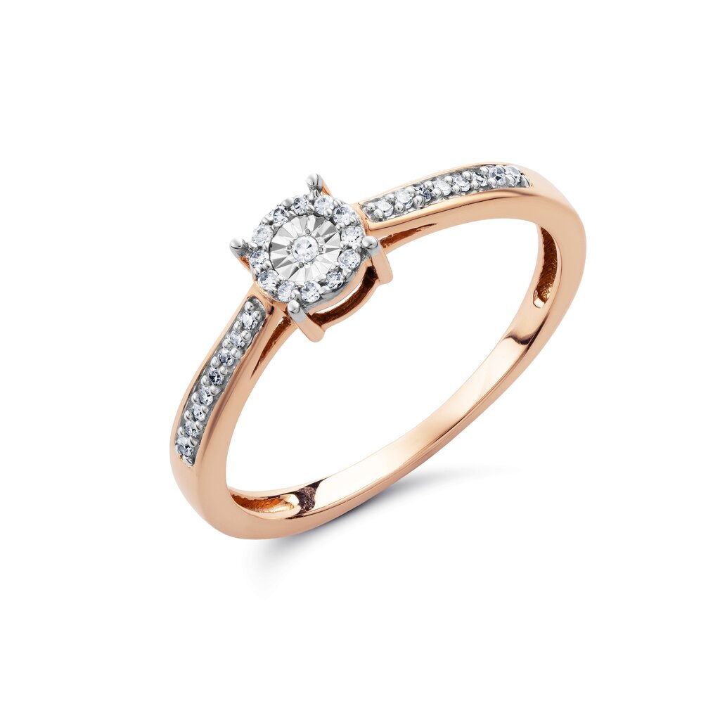 Kuldsõrmus teemantidega naistele цена и информация | Sõrmused | kaup24.ee