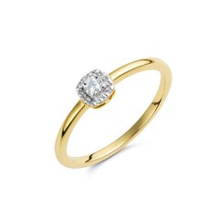 Kollase kullaga teemantsõrmus naistele hind ja info | Sõrmused | kaup24.ee