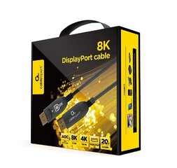 Kaabli kuvaport Gembird aoc/prem cc-dp8k-aoc-20m, 20m цена и информация | Кабели и провода | kaup24.ee