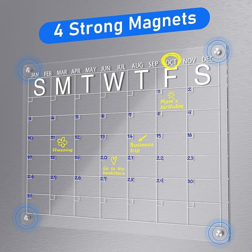 LLMtn Magnetkalender 40 x 30 cm, külmikusse цена и информация | Kalendrid, märkmikud | kaup24.ee