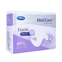 MoliCare Premium Elastic 8L autiņbikses 24gab. цена и информация | Подгузники, прокладки, одноразовые пеленки для взрослых | kaup24.ee