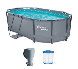 Каркасный бассейн Summer Waves Каркасный с фильтр-насосом, 3 х 2 х 0,84 м цена и информация | Бассейны | kaup24.ee
