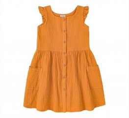 Хлопковое платье из муслина Bembi PL316, жёлтое цена и информация | Платья для девочек | kaup24.ee