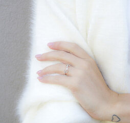 Очаровательное серебряное кольцо с цирконами Beneto AGG474 цена и информация | Кольцо | kaup24.ee