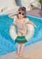Täispuhutav ujumisrõngas, 66 cm, roheline hind ja info | Täispuhutavad veemänguasjad ja ujumistarbed | kaup24.ee