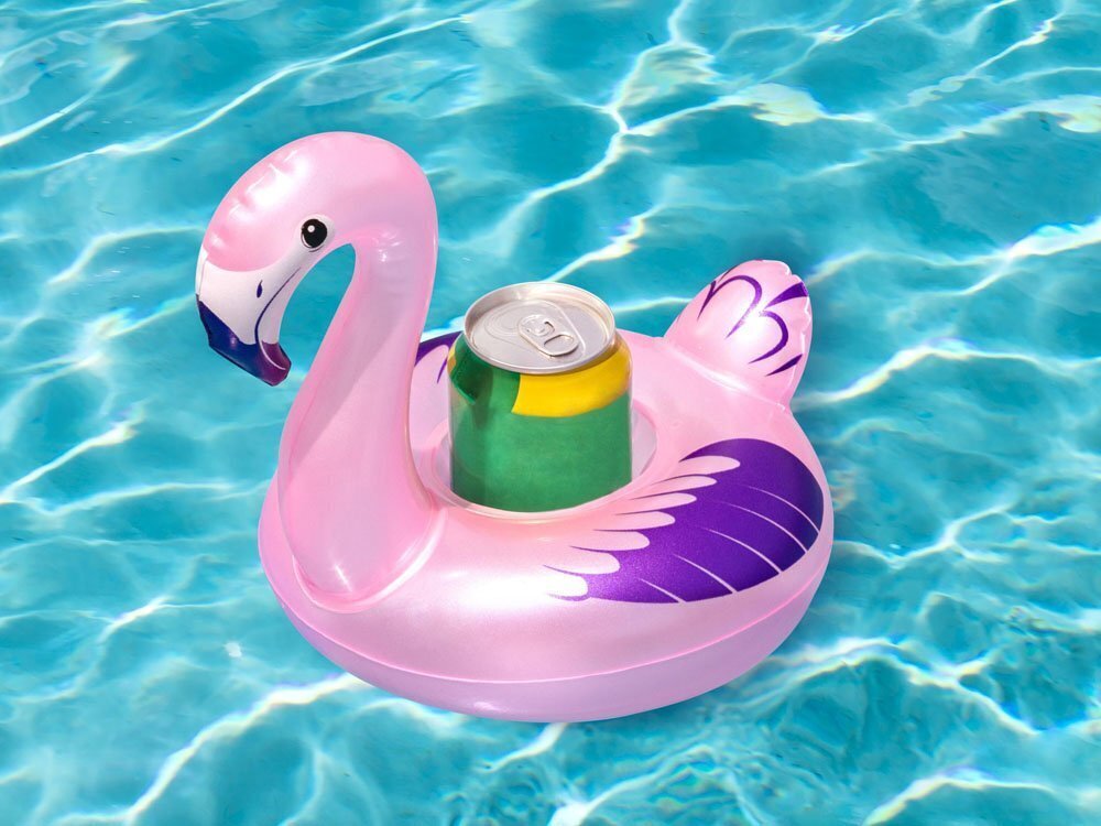 Bestway Float'n Fashion Täispuhutav joogihoidja, 26,5 x 24 cm, roosa flamingo hind ja info | Täispuhutavad veemänguasjad ja ujumistarbed | kaup24.ee