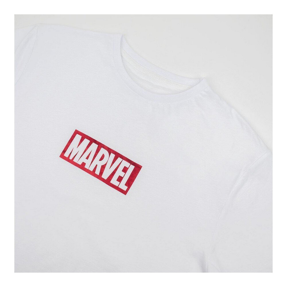 Lühikeste varrukatega T-särk meestele Marvel S0731398, valge цена и информация | Meeste T-särgid | kaup24.ee