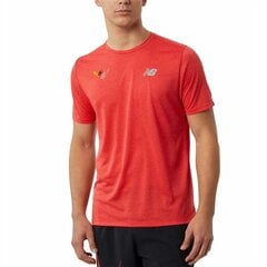 New Balance Impact Run lühikeste varrukatega T-särk, oranž hind ja info | Meeste spordiriided | kaup24.ee