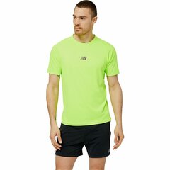 Спортивная футболка с коротким рукавом New Balance Лаймовый зеленый цена и информация | Мужская спортивная одежда | kaup24.ee