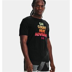 Футболка с коротким рукавом мужская Under Armour Basketball Heat Чёрный цена и информация | Мужские футболки | kaup24.ee