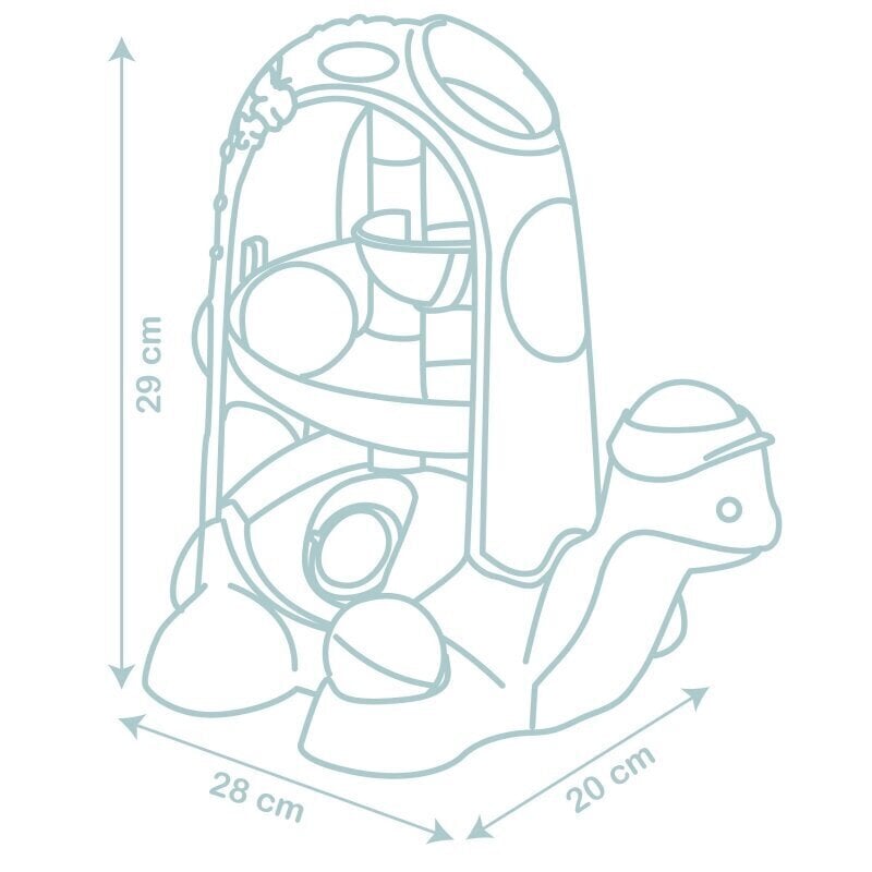 Kilpkonn 2in1, roheline, SMOBY цена и информация | Imikute mänguasjad | kaup24.ee