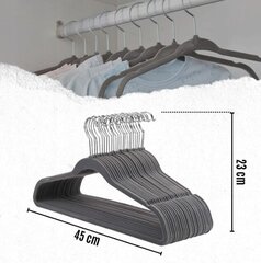 Вешалки для одежды велюровые, 20 шт. цена и информация | Вешалки и мешки для одежды | kaup24.ee