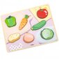 Puidust Montessori pusle 2in1 köögiviljad Viga цена и информация | Arendavad mänguasjad | kaup24.ee