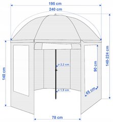 Kalastustelk 240cm цена и информация | Палатки | kaup24.ee