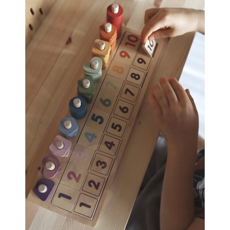 Puidust Montessori õppemäng Viga цена и информация | Arendavad mänguasjad | kaup24.ee
