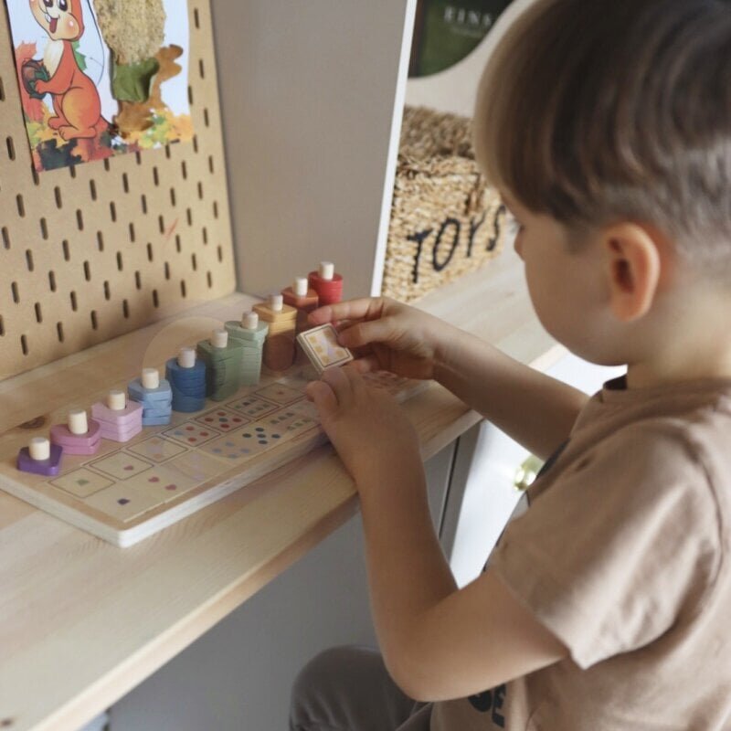 Puidust Montessori õppemäng Viga цена и информация | Arendavad mänguasjad | kaup24.ee