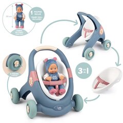 Beebikäru, jalutuskäru ja nukutool 3in1 Smoby hind ja info | Imikute mänguasjad | kaup24.ee